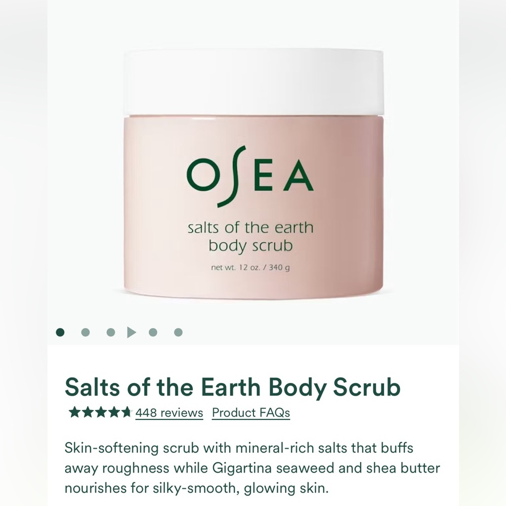 Brand New In Box! Sealed!
OSEA Sea Salts of the Earth Body Scrub
